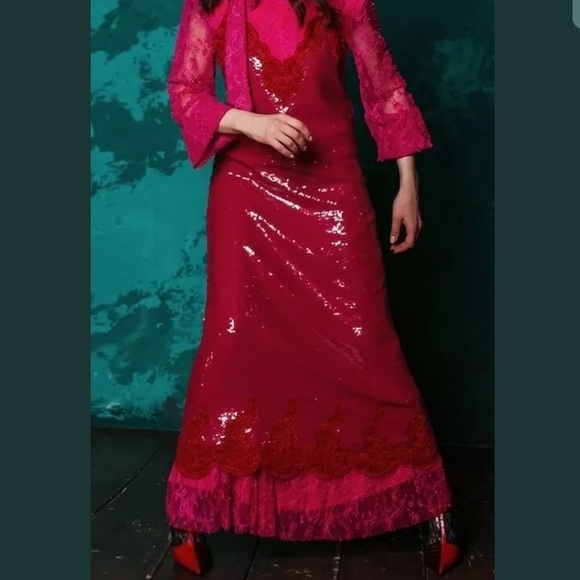 ZARA Barbie PINK SEQUIN DRESS - Picture 4 of 5